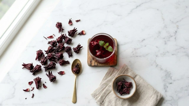 히비스커스차 만들기 건조 꽃받침 루비빛 색감 안토시아닌 꽃 허브티