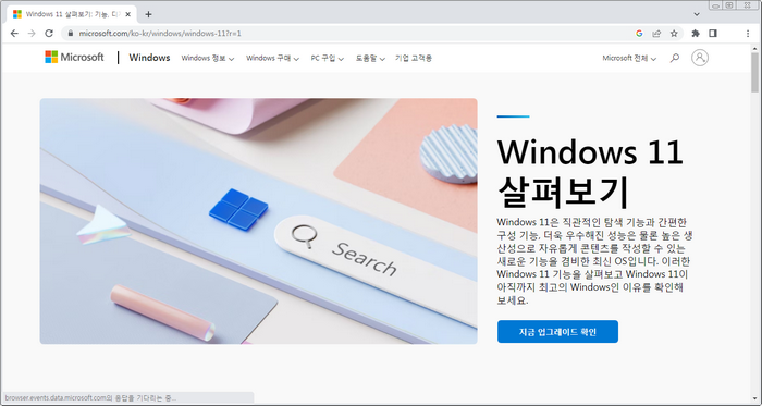 윈도우11-홈페이지