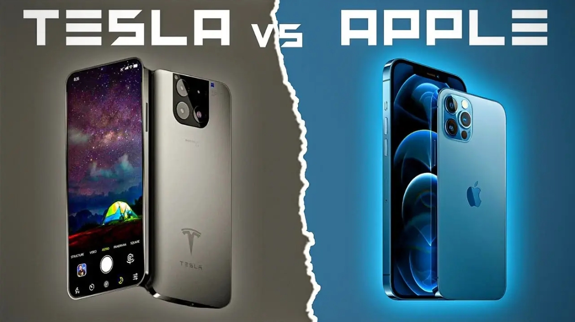 테슬라 파이폰 vs 아이폰 관련 사진