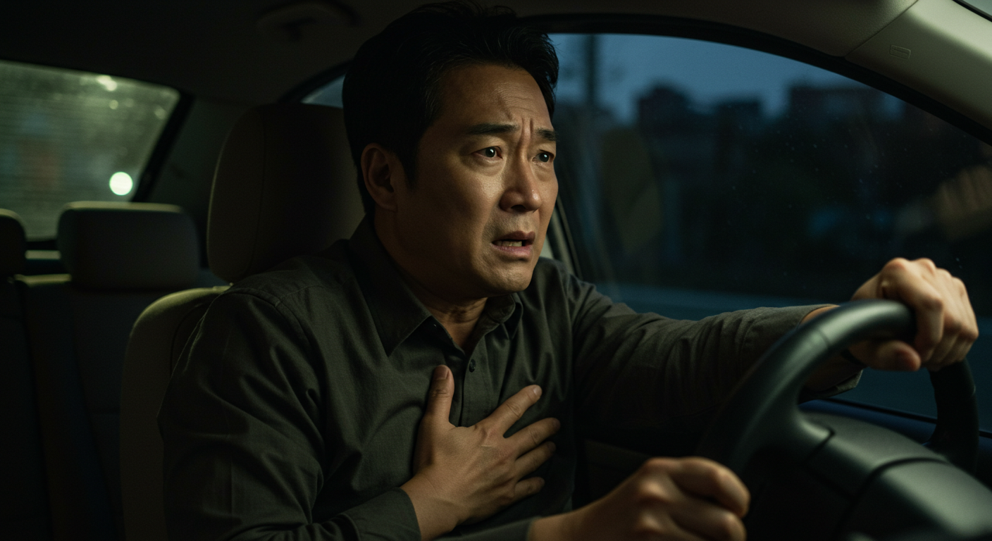 40대 남성 운전중 협심증 초기증상 나타난 예시 1