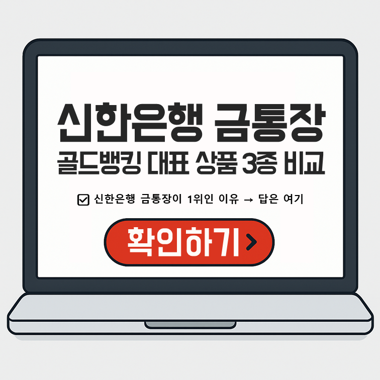 신한은행 금통장 골드뱅킹 대표 상품 3종 비교 – 왜 1위인지 한눈에 확인