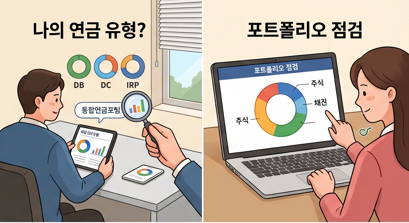 통합연금포털을 통해 본인의 연금 유형과 포트폴리오를 점검할 수 있습니다