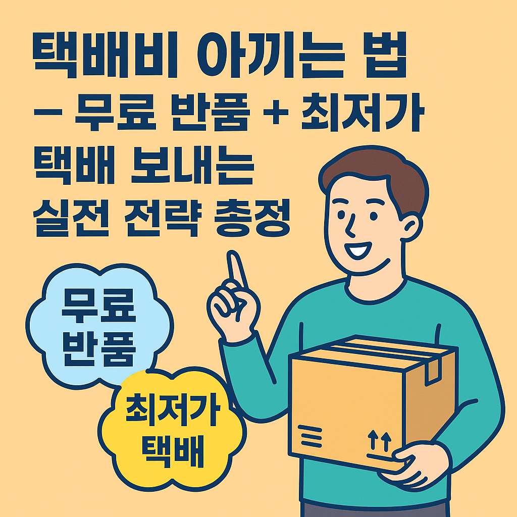 택배비 아끼는 법 – 무료 반품 + 최저가 택배 보내는 실전 전략 총정리