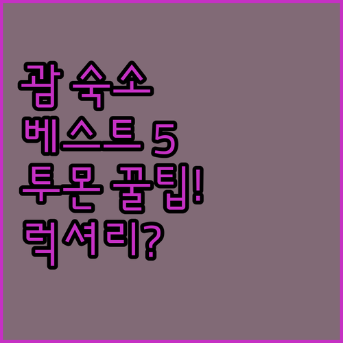 괌 숙소 베스트 5 투몬 비치 근처 ..