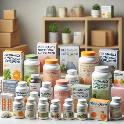 임산부-영양제-제품들이-테이블-위에-올려져-있는-모습