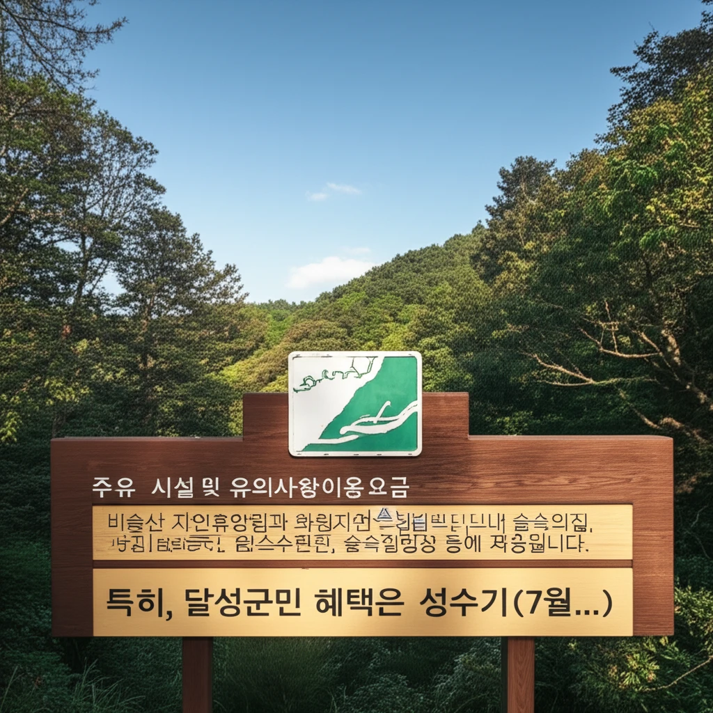 달성군민 다자녀 2025 휴양림 할인..