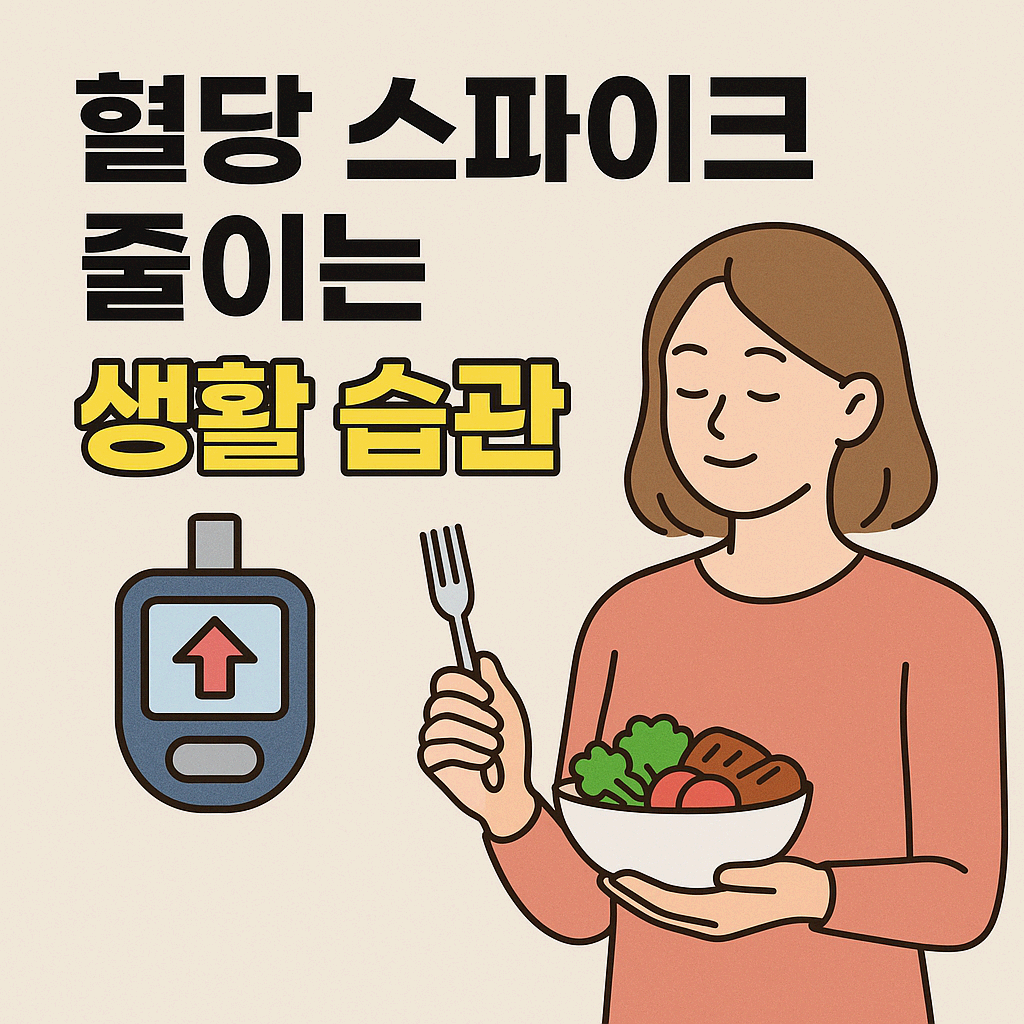 혈당 스파이크 줄이는 생활 습관