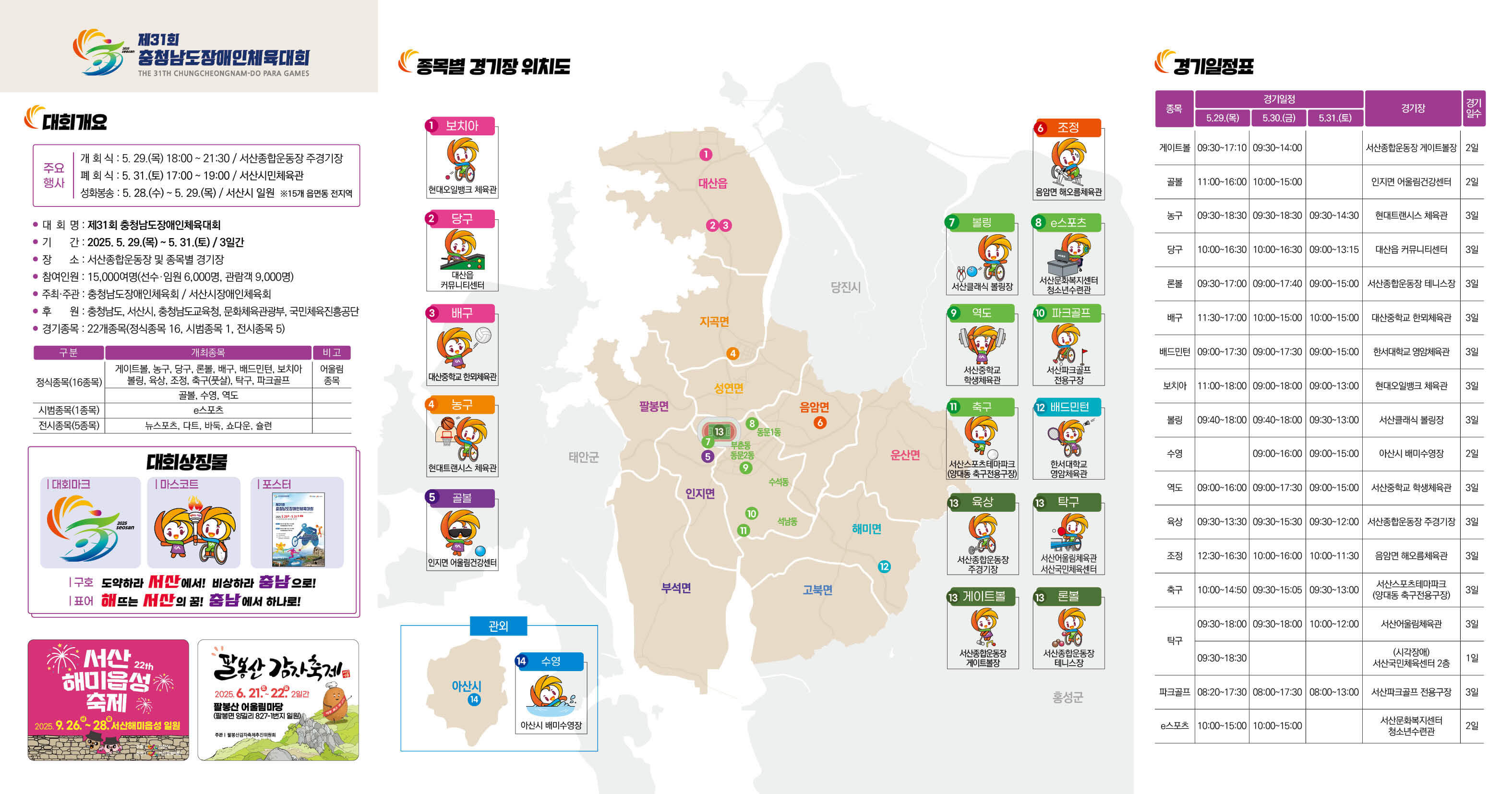 2025년 제31회 서산 충남장애인체육대회
