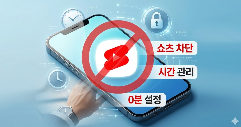 유튜브 쇼츠 안 보이게 설정 및 피드 차단 완벽 가이드