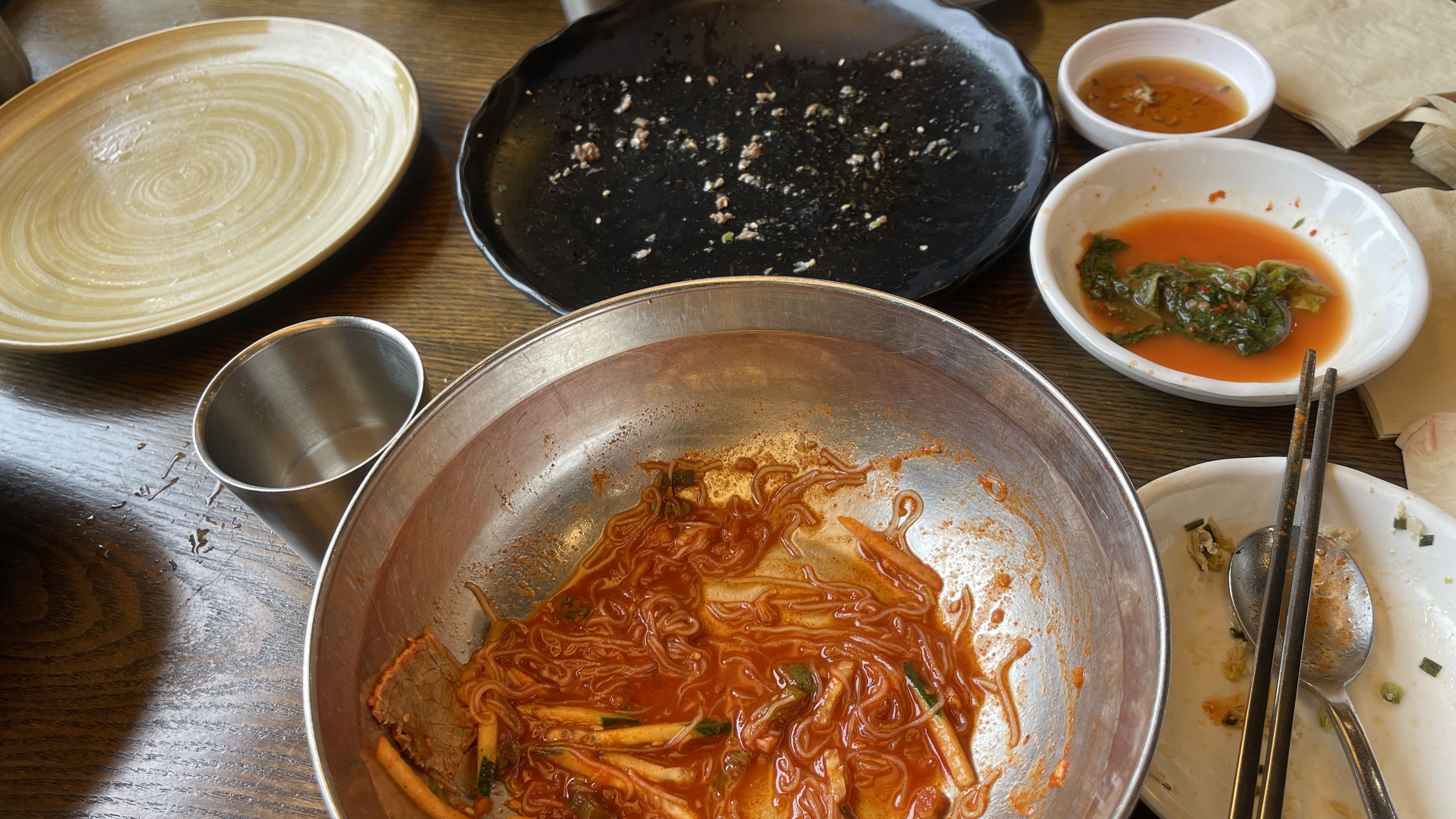 모든 음식 남기지 않고 다 먹은 사진