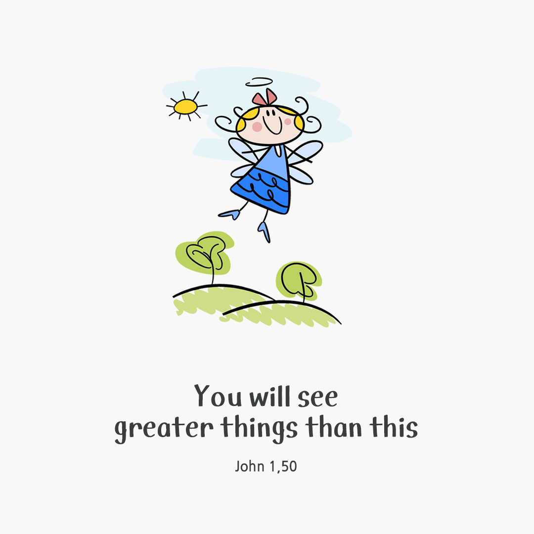 You will see greater things than this. (John 1,50) by pieonane Daily Bible quote image