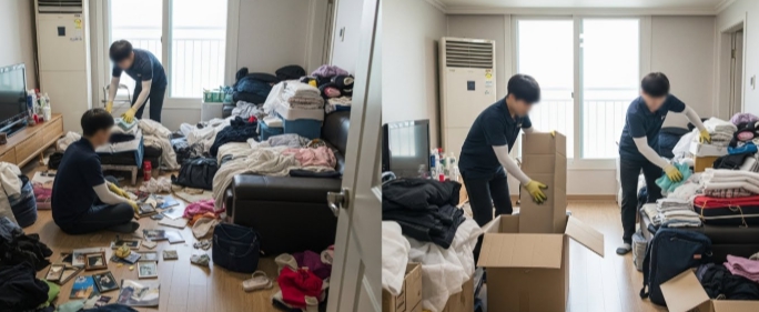 여수 고독사청소중