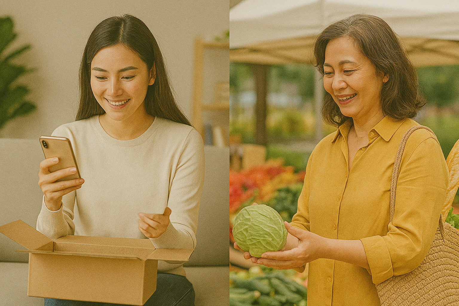 30대 vs 50대 라이프스타일 관련 사진