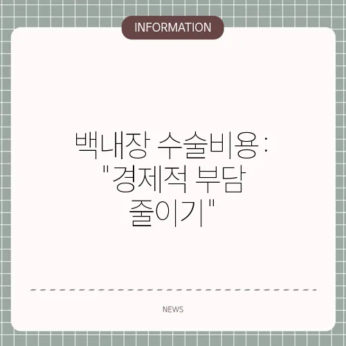 백내장 수술비용: 