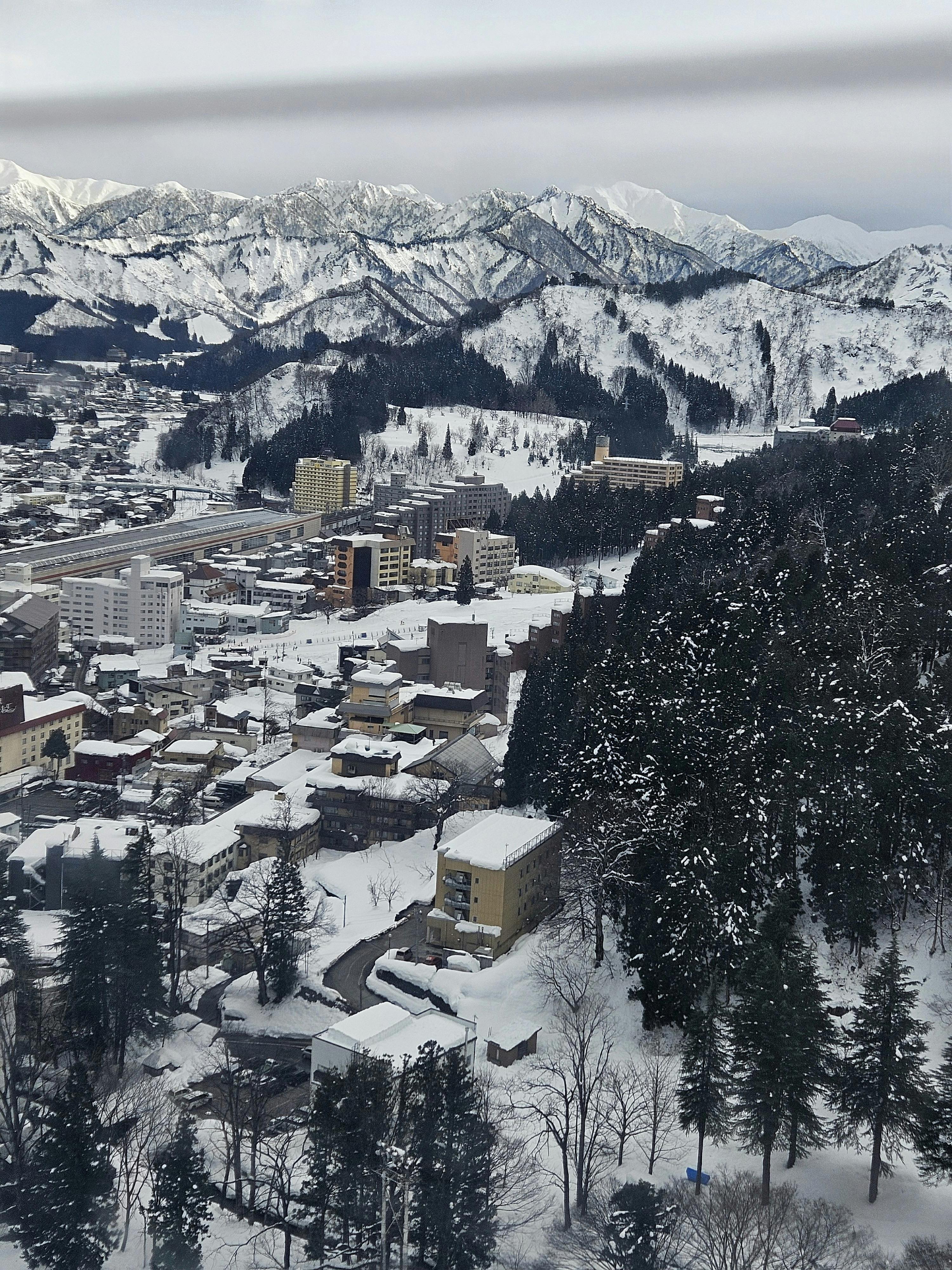 눈내린 일본 마을 사진