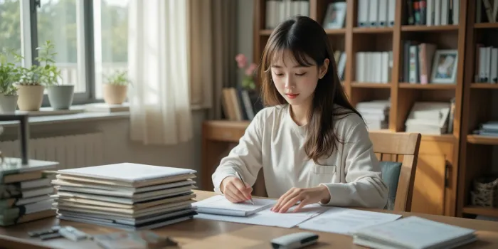 완환자 의료비 지원 서류를 정리하며 신청 절차를 준비하는 모습