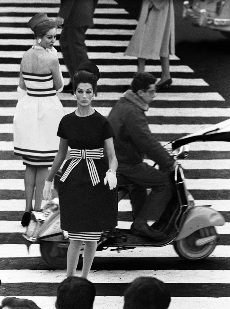 Nina + Simone&#44; Piazza di Spagna&#44; Rome (Vogue) by& William klein