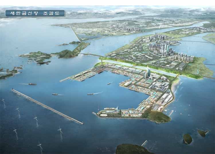 새만금 신항만 조감도