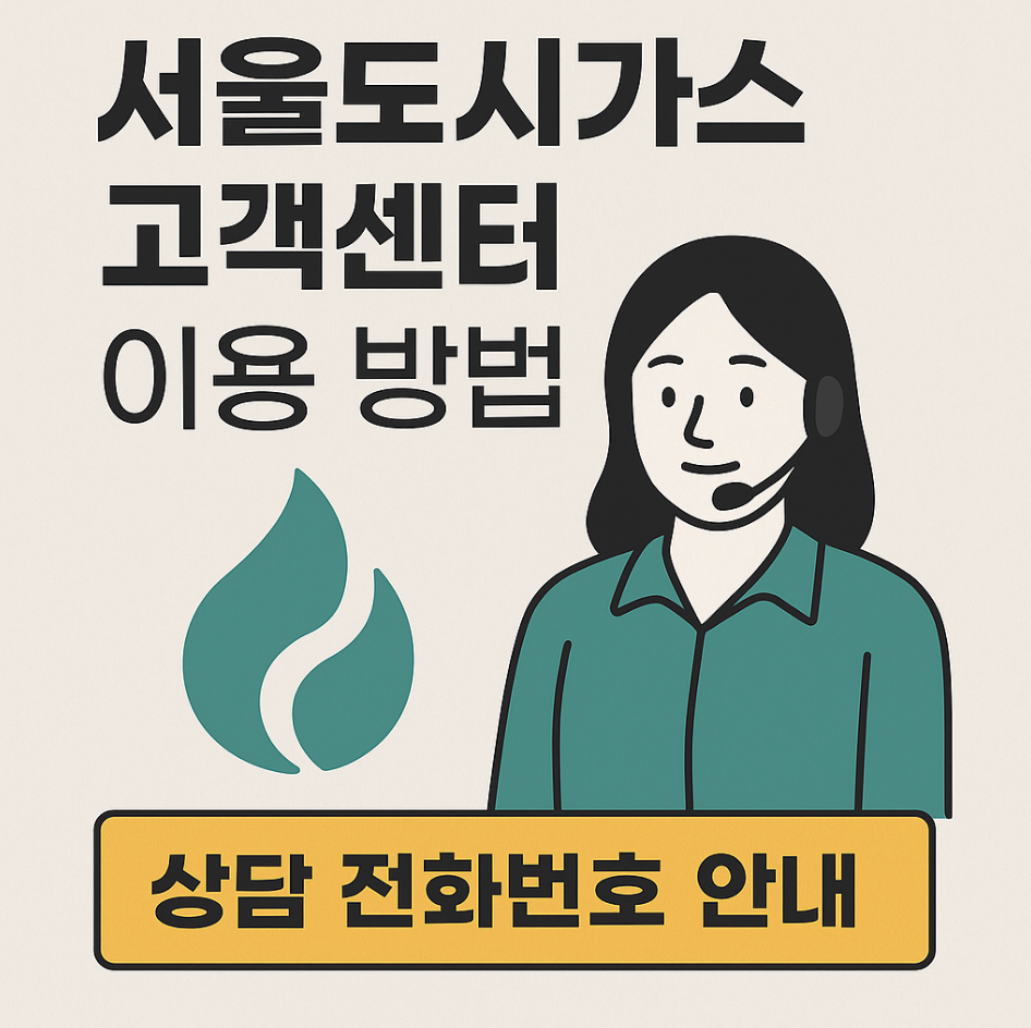 서울 도시가스 고객센터 전화번호 및 상담원 빠른 연결 방법