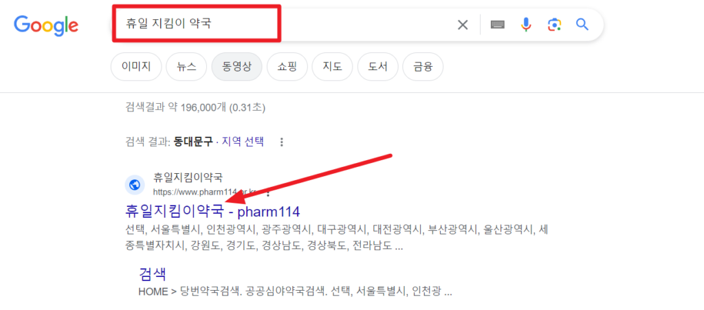 휴일지킴이 약국(1)