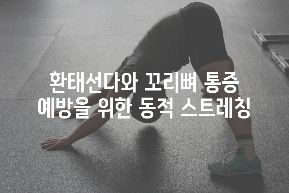 환태선다와 꼬리뼈 통증 예방을 위한 동적 스트레칭