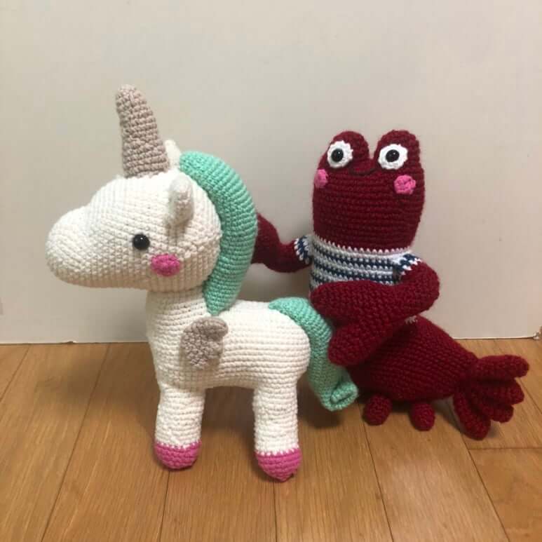 코바늘 인형만들기 유니콘 가재