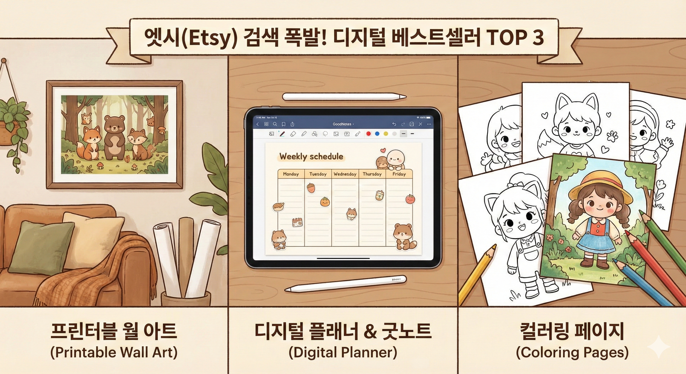 엣시 검색 폭발 아이템 TOP3