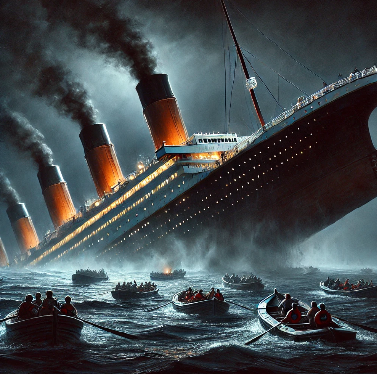 영화 타이타닉 관련 AI 이미지 첨부