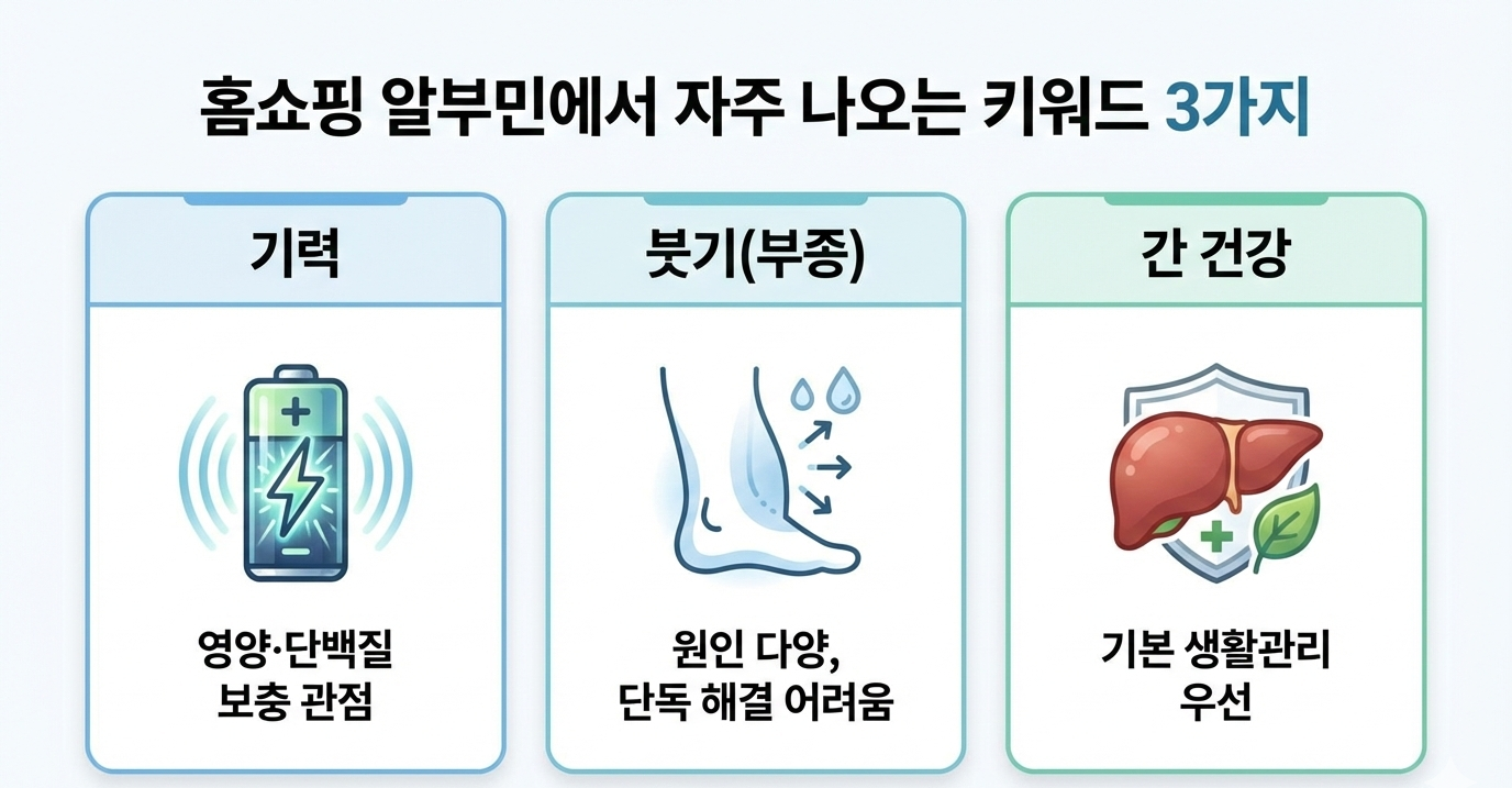 기력/붓기/간 건강 3가지