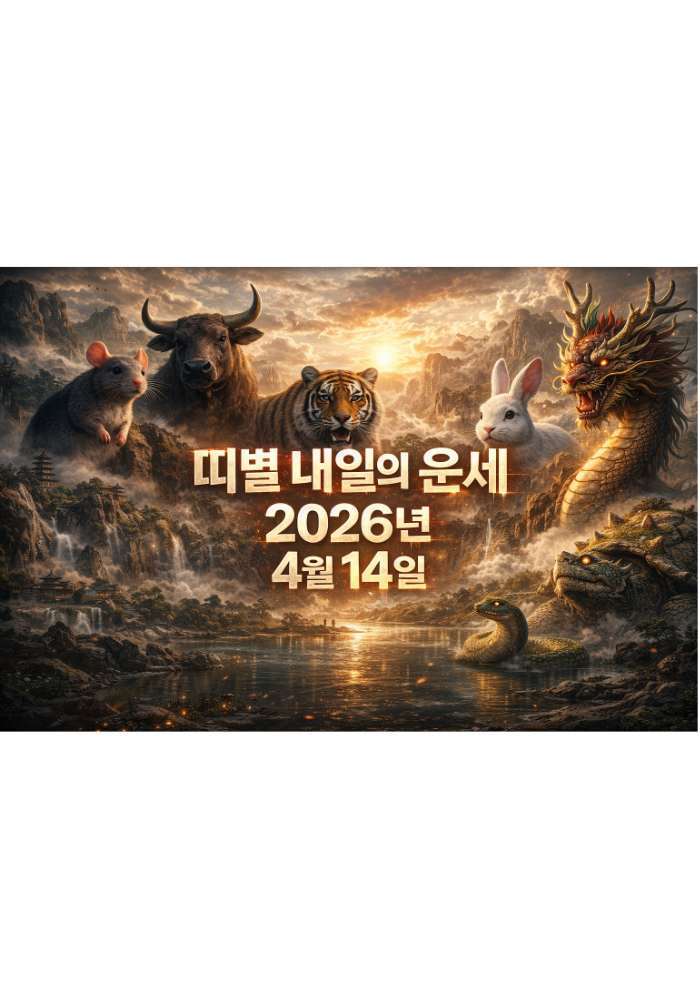 1.띠별 내일의 운세 2026년4월14일