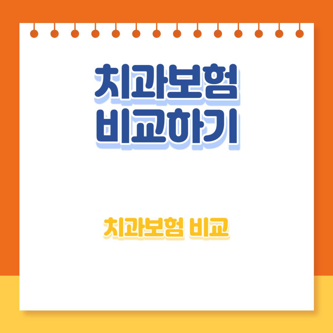 치과보험 비교하기