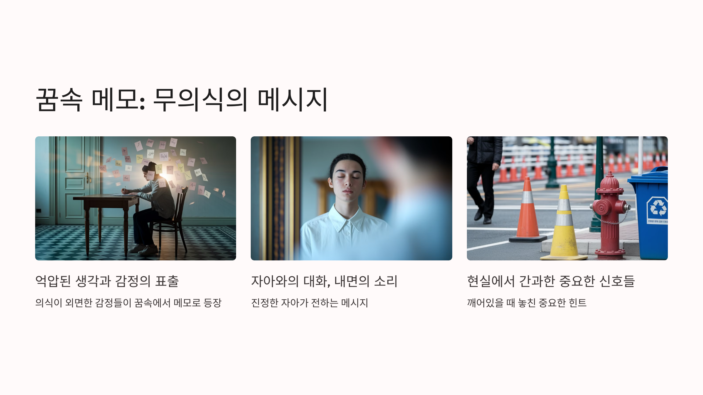 꿈속 메모: 무의식의 메시지