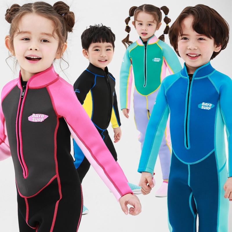 BAY-B 유아 아동 어린이 스윔슈트 키즈 웻슈트 물놀이 잠수복 WS1-4