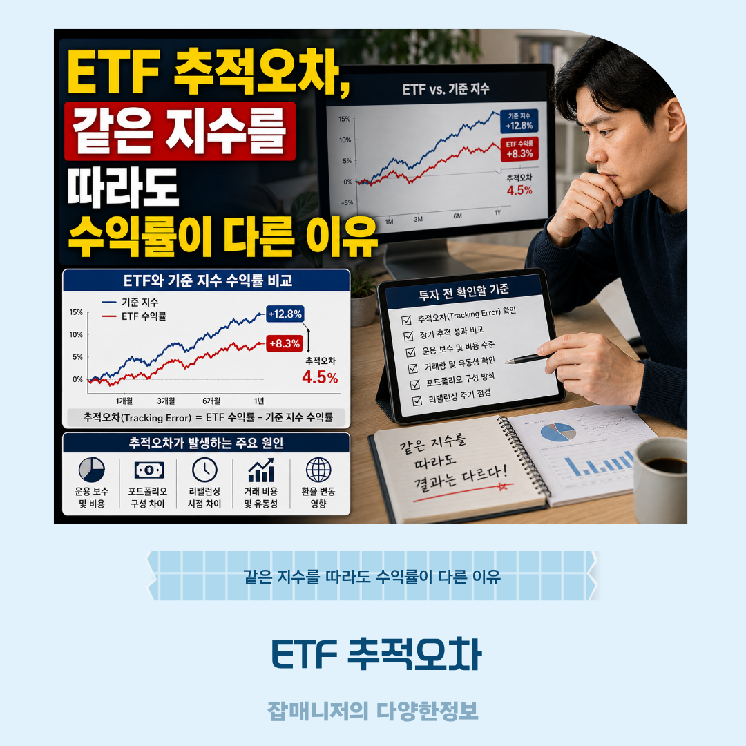 ETF 추적오차, 같은 지수를 따라도 수익률이 다른 이유