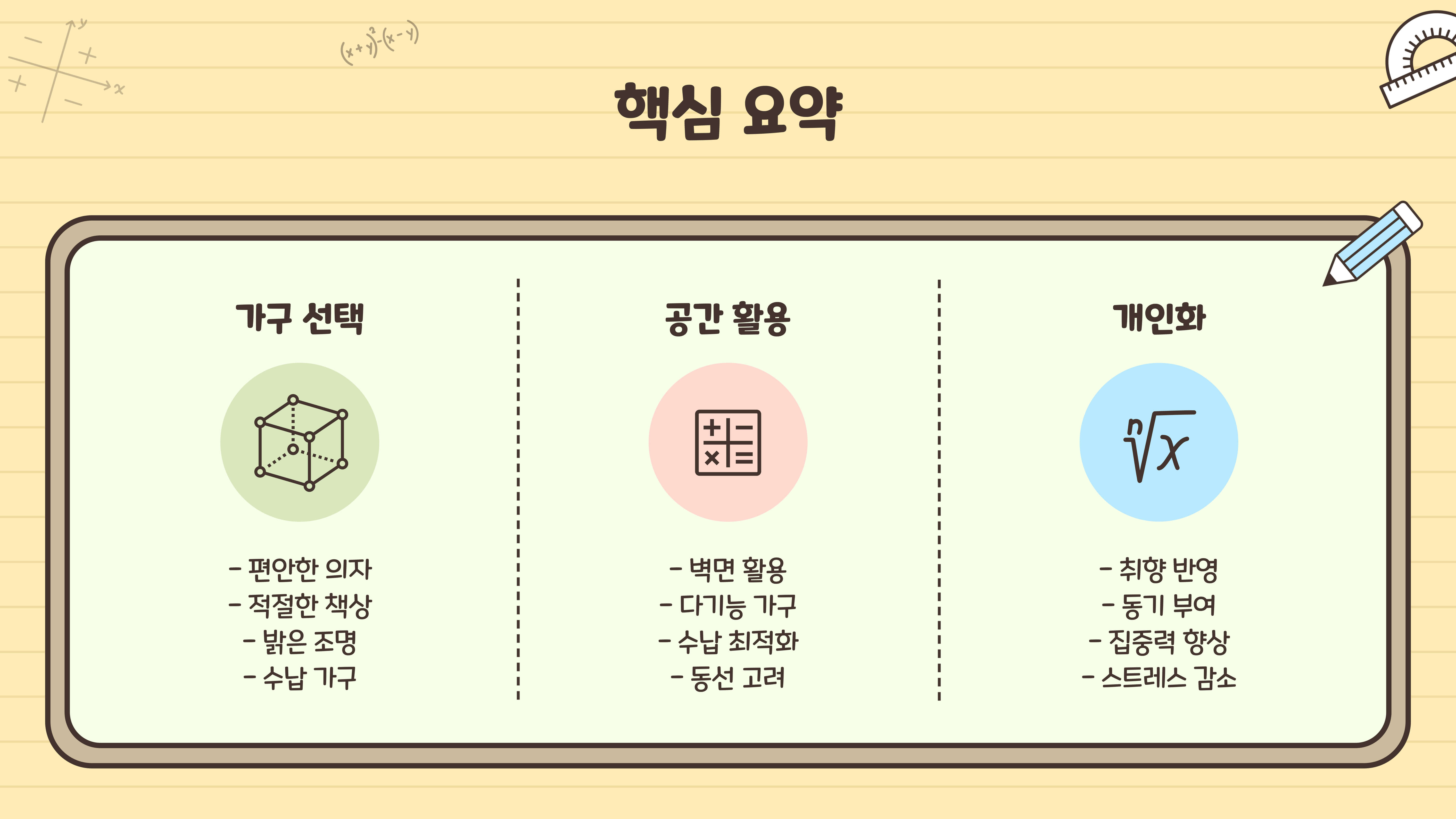 중학생 공부방 꾸미기