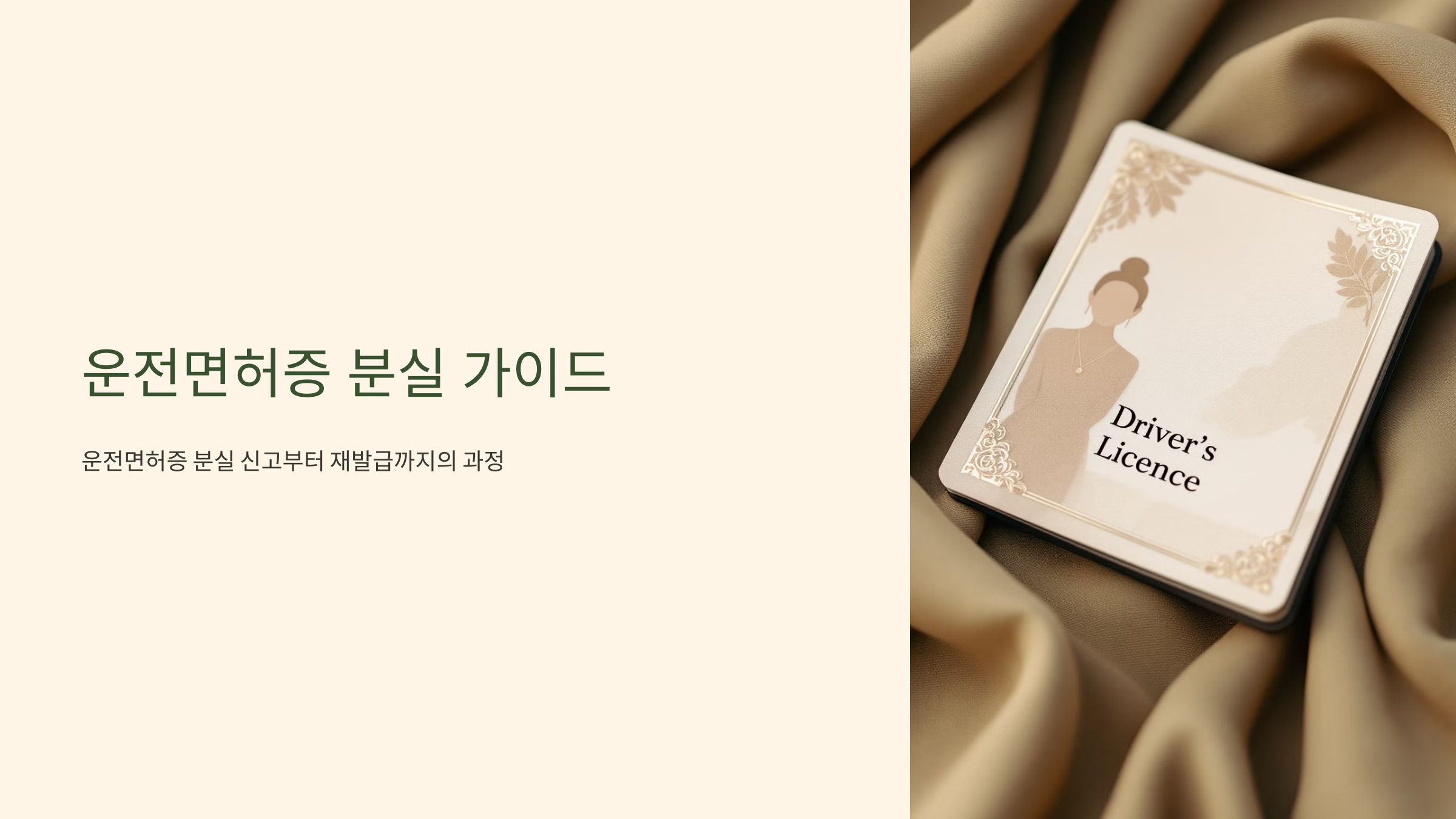 운전면허 분실신고 재발급