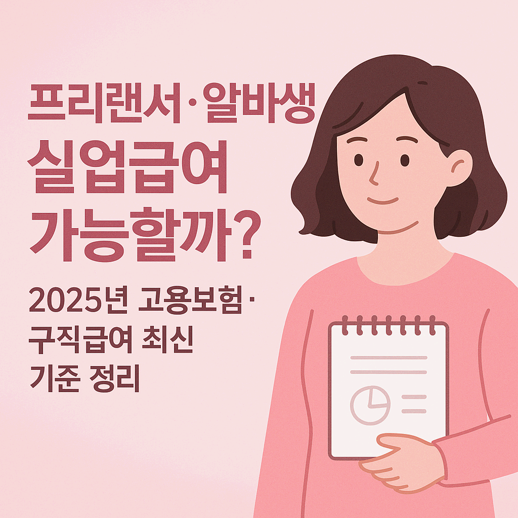 프리랜서·알바생 실업급여 가능할까? 2025년 고용보험·구직급여 최신 기준 정리