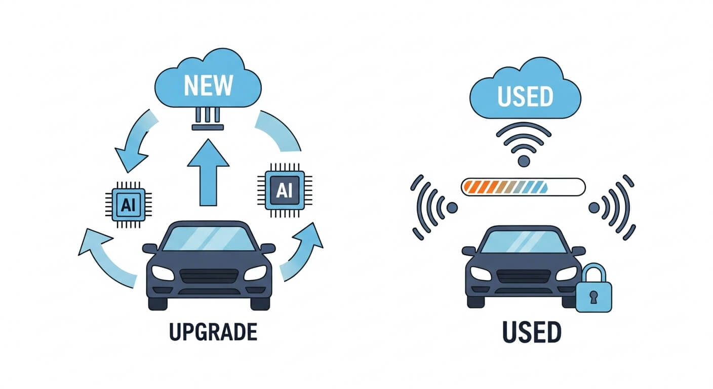 업데이트 기술 – 신차의 강점 vs 중고차의 가능성