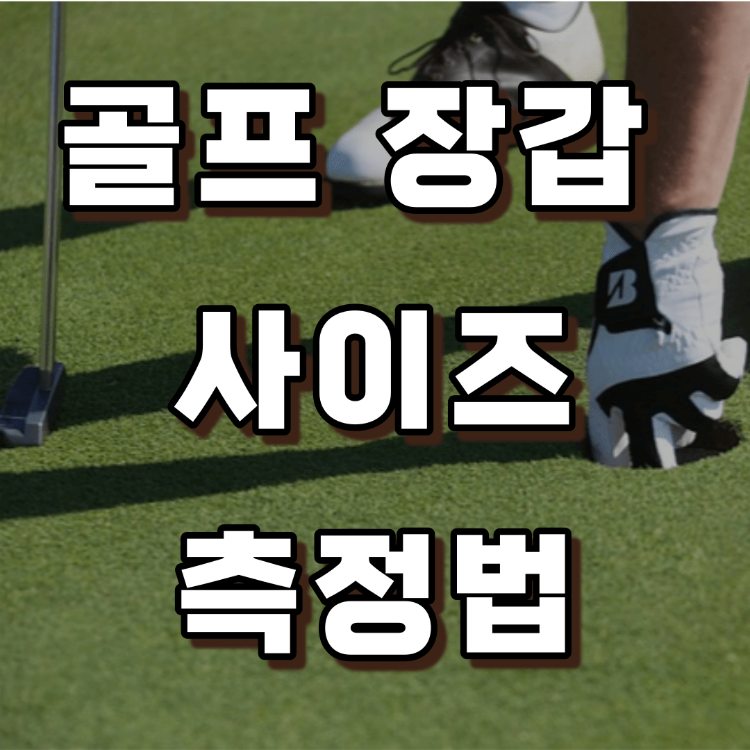 골프 장갑 사이즈 측정법