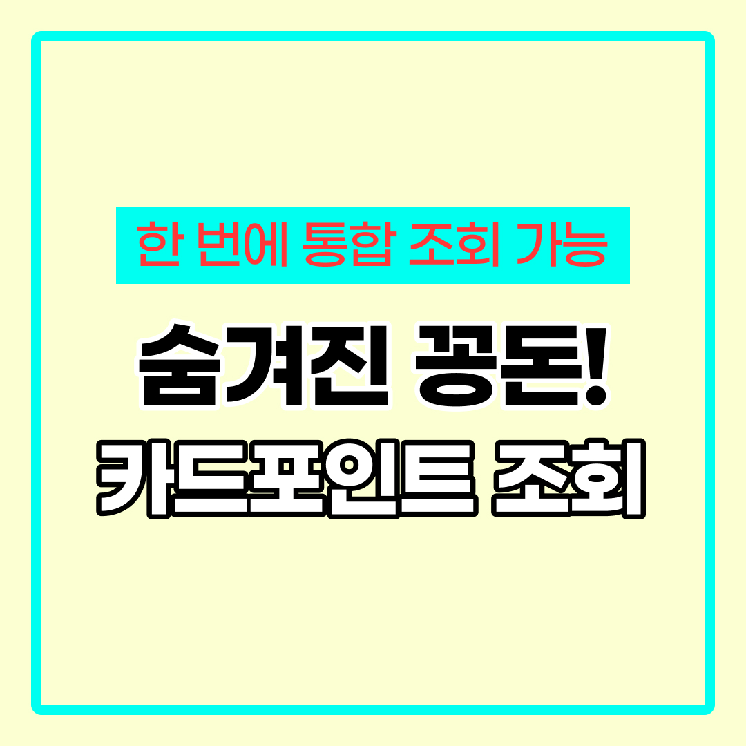 카드포인트 통합조회