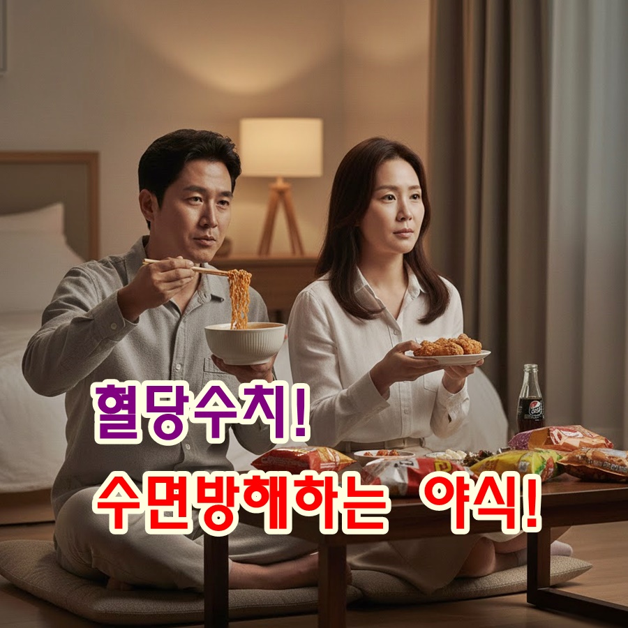 혈당수치가 수면 방해하는 이유! 야식 혈당관리 실패 진짜 원인!