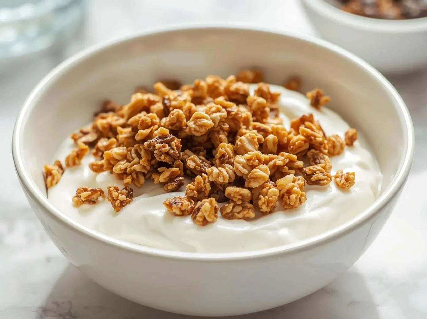 그래놀라를 넣은 그릭요거트