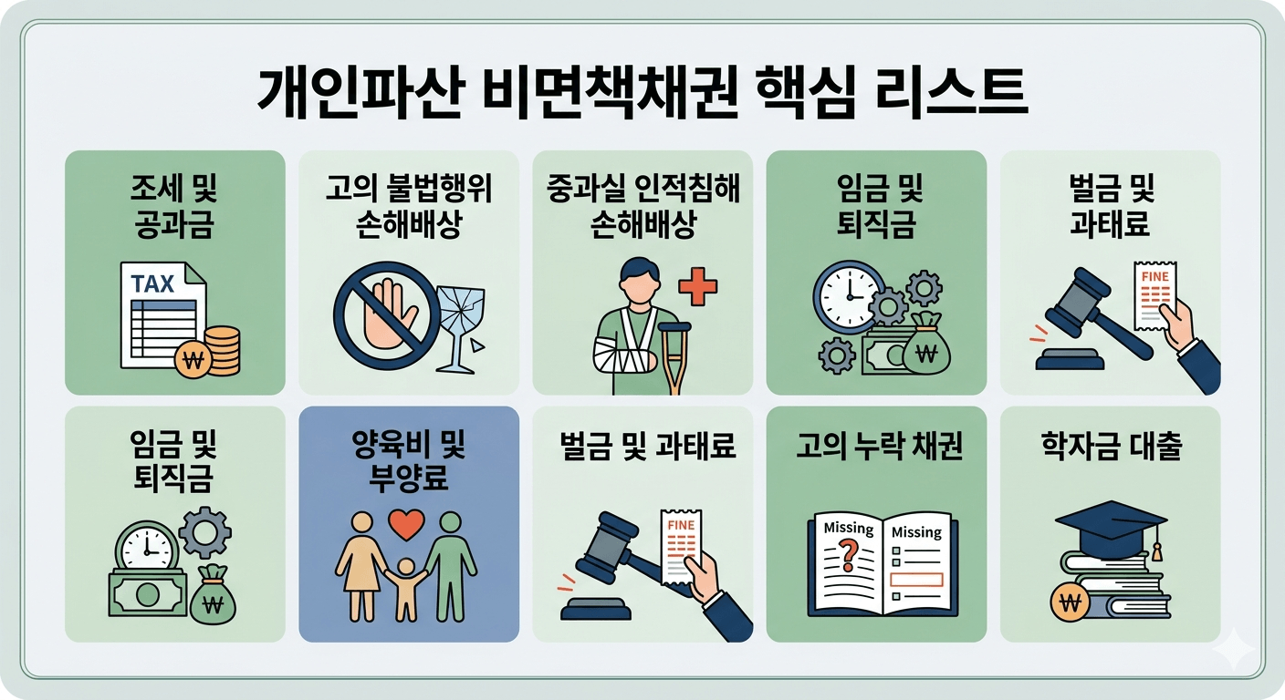 개인파산 비면책채권 이미지
