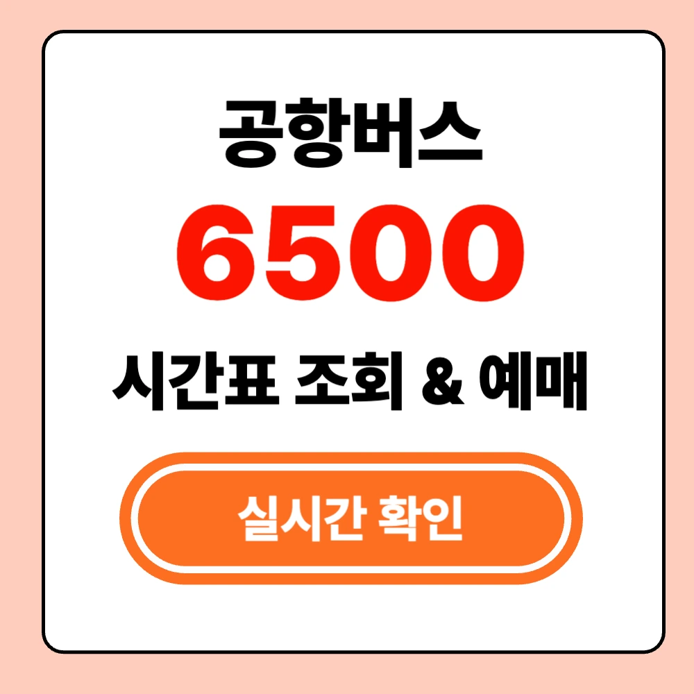 6500 공항버스 실시간 시간표