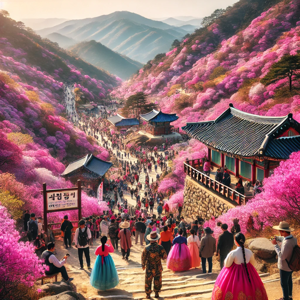 강화 고려산 진달래축제 사진