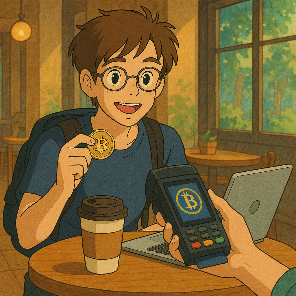 커피 한 잔에 비트코인을 결제한 대학생 사진