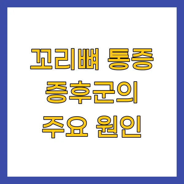 꼬리뼈 통증 증후군의 주요 원인