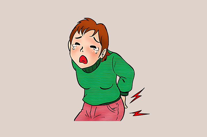 항문-주위의-통증이-심한-여성