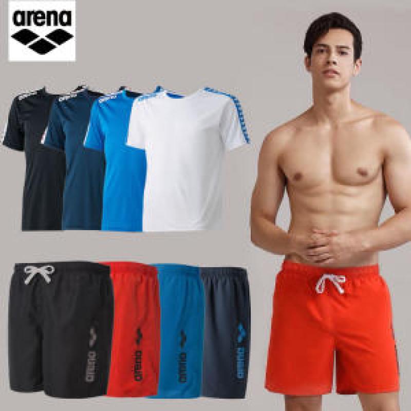 아레나 남성 비치 반바지 수영복 트렁크 레쉬가드