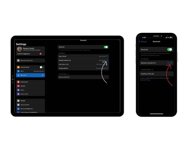 아이패드에서 에어팟 이름 바꾸기